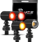 Universal Motorcycle Led Turn Signals - Front Red & Rear Amber Mini Blinkers. Fixed Price $50.92.