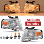 Pair For Ford Expedition 2007 2008-2014 Headlights Amber Corner Headlamp W/bulbs. Fixed Price $129.99.