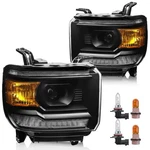 Pair Of 2014-2018 Gmc Sierra 1500 2500 3500hd Projector Headlights Black. Fixed Price $189.99.