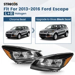 For 2013-2016 Ford Escape Halogen Headlight W/black Housing Left+right Pair. Fixed Price $149.00.