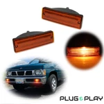 Amber Front Turn Signal Lights W/ Bulb Kit For 1988-97 Nissan D21 Hardbody. Fixed Price $24.99.