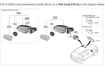 Oem 87614-j9000 Lamp Assy-outside Mirror Lh Left For Hyundai Kona 2018 2023 Usps. Fixed Price $107.96.