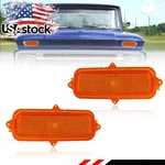 2pcs Amber Front Parking Turn Signal Lenses For 1960-1966 Chevrolet Pickup Truck. Fixed Price $19.99.