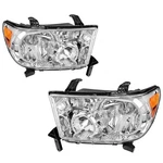 Pair Chrome Headlights For 2007-2013 Toyota Tundra 2008-2017 Sequoia Headlamps. Fixed Price $75.88.