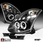 Fit 2003-2007 Infiniti G35 Black Led Halo Projector Headlight W/ Bumper Lights. Fixed Price $254.95.