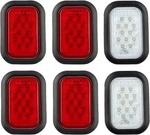 6pcs 5"x3" Rectangle Led Stop/turn/tail/brake & Backup 4 Red + 2 White. Fixed Price $54.28.