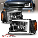 1998 1999 2000 For Toyota Tacoma "4wd" Black Led C Light Bar Headlights. Fixed Price $167.00.