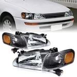 Black Headlights & Corner Signal Light Set For Toyota Corolla 1998-2000. Fixed Price $59.88.