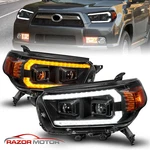 Led Drl Bar 2010-2013 For Toyota 4runner Sequential Black Headlight. Fixed Price $453.92.
