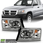 For 2008-2011 Dodge Dakota Chrome Headlights Headlamps Replacement Left+right. Fixed Price $125.99.