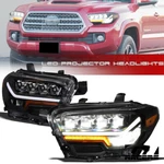 For 2016-2023 Toyota Tacoma Black Full Led Sequential Quad Projector Headlights. Fixed Price $305.00.