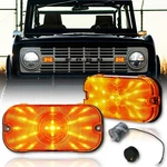 Amber Led Park Turn Signal Light Bulb Lenses & Flasher For 66-67-68 Ford Bronco. Fixed Price $84.50.
