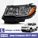 For 2017-2021 Jeep Compass Halogen Headlight Chrome With Bulb Left Driver Side. Fixed Price $69.99.