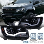Fits 15-22 Chevy Colorado Glossy Black Led Strip Projector Headlights Left+right. Fixed Price $303.95.