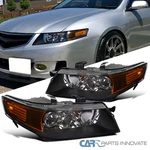 Fits 04-05 Acura Tsx 4dr Sedan Replacement Black Projector Headlights Headlamps. Fixed Price $127.95.