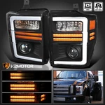 Fits Black 2008-2010 Ford F250 F350 Projector Headlights Led Sequential Signal. Fixed Price $195.38.