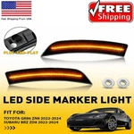 Smoked Lens Led Marker Bumper Side Lights For 2022-up Toyota Gr86 Brz Subaru Usa. Fixed Price $18.99.