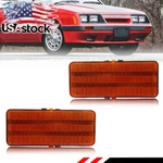 2x Amber Lens Front Bumper Parking Turn Signal Lights For 1979-1986 Ford Mustang. Fixed Price $39.99.