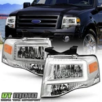 For 2007-2014 Ford Expedition Upgrade Chrome Led Tube Headlights Pair Left+right. Fixed Price $168.99.