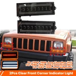 2pc Clear Led Front Corner Turn Signal Light For 84-96 Jeep Cherokee Xj Comanche. Fixed Price $73.99.