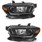 Pair Headlights For 2016-2022 Toyota Tacoma W/o Led Drl Black Headlamps Lh+rh. Fixed Price $96.88.