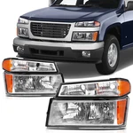 Headlights Fits 2004-2012 Gmc Canyon Headlamp Assembly Light Pair Chrome Housing. Fixed Price $76.99.