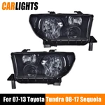 Lh+rh Black/smoke Headlights Fits For 2007-2013 Toyota Tundra 2008-2017 Sequoia. Fixed Price $95.95.