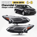 Halogen Headlights For 2016-2019 Chevy Cruze With Led Drl Projector Left + Right. Fixed Price $184.99.