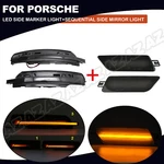 4pcs Smoked Lens Led Side Mirror Lights Turn Signal For Porsche Macan 2015-2022. Fixed Price $98.99.