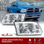 Chrome Driving Led Tube Head Lights Lamp For 2009-2018 Dodge Ram 1500 2500 3500. Fixed Price $190.00.