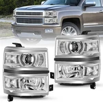 For 2014-2015 Chevy Silverado 1500 Projector Headlights Chrome Headlamps W/bulbs. Fixed Price $184.99.