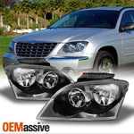 Fit 2004 2005 2006 Chrysler Pacifica Suv Black Headlights Headlamps Replacement. Fixed Price $149.99.