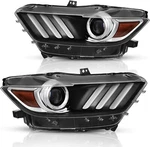 Led Drl Hid/xenon Headlights Set Left & Right For 2015 2016 2017 Ford Mustang. Fixed Price $208.99.