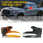 Clear Dynamic Wing Mirror Turn Signal Lights For Toyota Tacoma 2024+ 4runner 25+. Fixed Price $39.66.