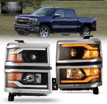 Pair Sequential Headlights For 2014-2015 Chevy Silverado 1500 Turn Signal Lamps. Fixed Price $257.99.