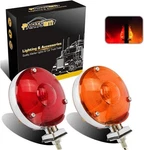 Partsam 2pcs 4 Inch Round Double Face Star Led Pedestal Lights Amber Red. Fixed Price $41.24.