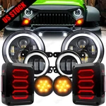 2007-2018 For Jeep Wrangler Jk Jku Combo Led Halo Headlight Tail Fog Turn Lights. Fixed Price $139.63.