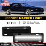 White Front Led Side Marker Light For 1982-1992 Chevy Camaro Pontiac Firebird. Fixed Price $8.54.