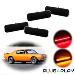 For 1970-1977 Chevrolet Camaro Smoked Front Rear Led Side Marker Parking Lights. Fixed Price $79.99.