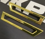 1971 72 73 Chevrolet Caprice Impala Rear Quarter Marker Light Bezels Gold Pair. Fixed Price $100.00.