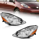 Pair Headlights Assembly Chrome For 2006-2010 Toyota Sienna Headlamps. Fixed Price $105.99.