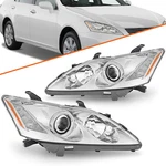 Headlights Assembly For 2007 2008 2009 Lexus Es350 Halogen Headlamps Chrome Pair. Fixed Price $201.99.