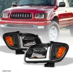 For 2001-2004 Toyota Tacoma Black Headlights+corner Signal Lamp Amber W/led Tube. Fixed Price $128.00.