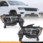 For 2017-2021 Jeep Grand Cherokee Halogen Projector Headlight Black Pair Lh+rh. Fixed Price $165.50.