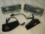 1966 66 Ford Galaxie Front Turn Signal Housings + Bulb Sockets/wiring = Rh Lh. Fixed Price $33.00.