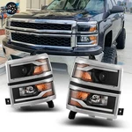 Chrome Headlights For 2014-2015 Chevy Silverado 1500 Projector Drl Front Lamps. Fixed Price $249.99.