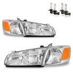 Pair Headlights For 2000-2001 Toyota Camry Chrome Headlamp+corner Lights W/bulbs. Fixed Price $84.98.