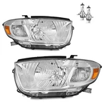 Pair Headlights For 2008 2009 2010 Toyota Highlander Chrome Headlamps W/bulbs. Fixed Price $92.98.