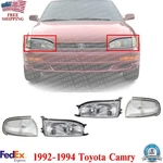 Head Light Set For 1992-1994 Toyota Camry With Corner Lights Left And Right. Fixed Price $156.99.