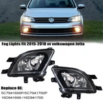 Pair Front Bumper Clear Fog Lights Lamps Fit For 2015-2018 Volkswagen Jetta Mk6. Fixed Price $49.99.